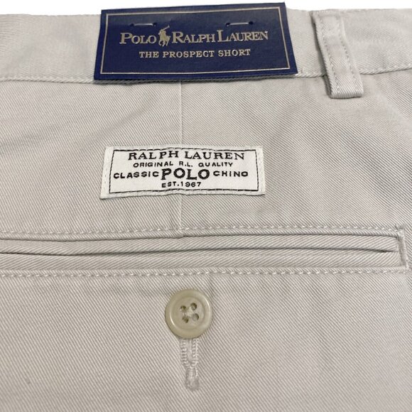 NEW Polo Ralph Lauren Prospect Shorts!  42  Stone  Flat Front  9 Inch Inseam - Picture 3 of 3